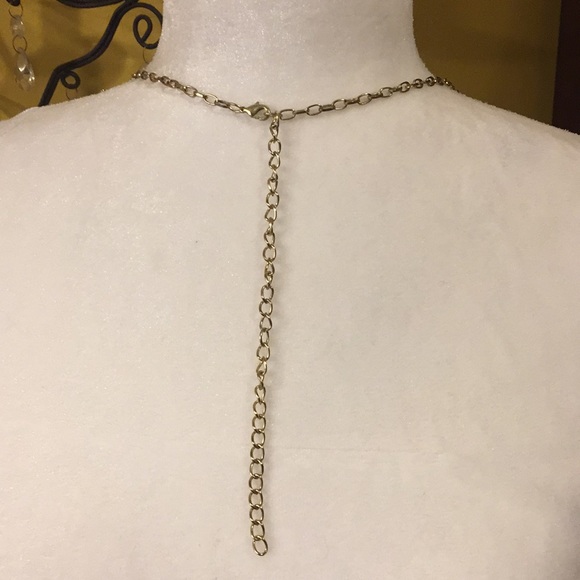 Vintage Pink/Gold Acrylic/Metal Beaded Necklace - Picture 6 of 6